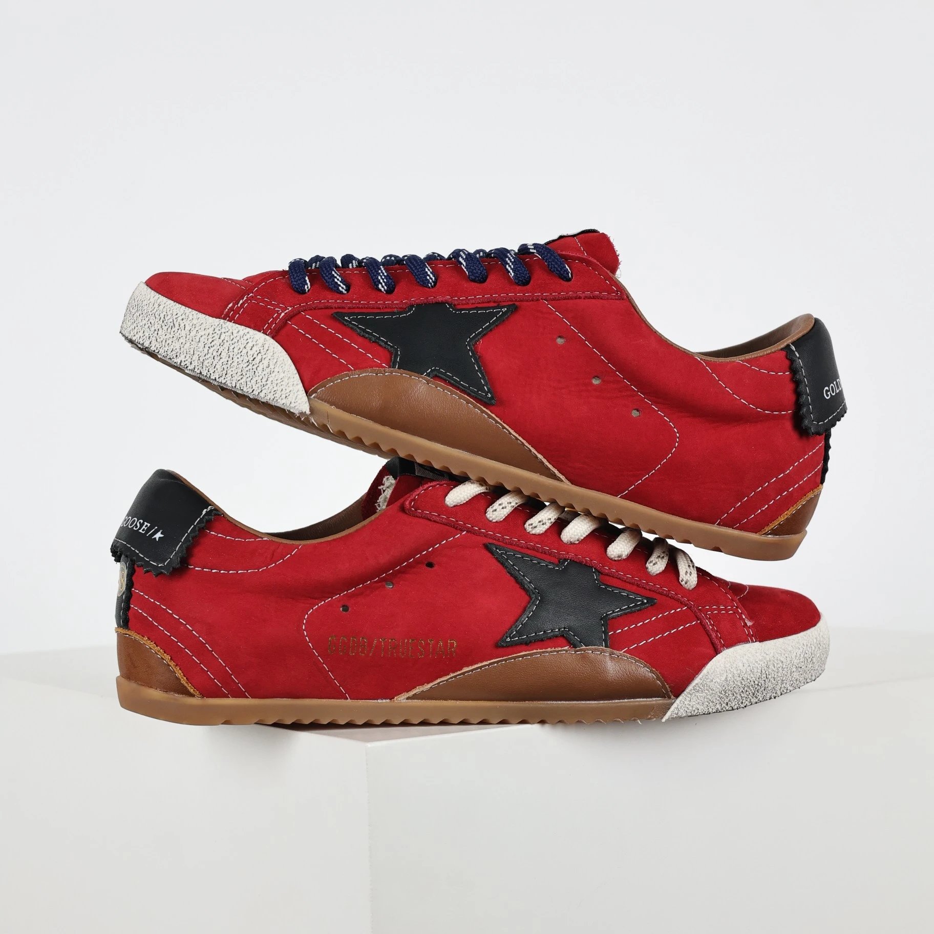 Golden Goose Sneakers True Star low-top star-appliqué — Red