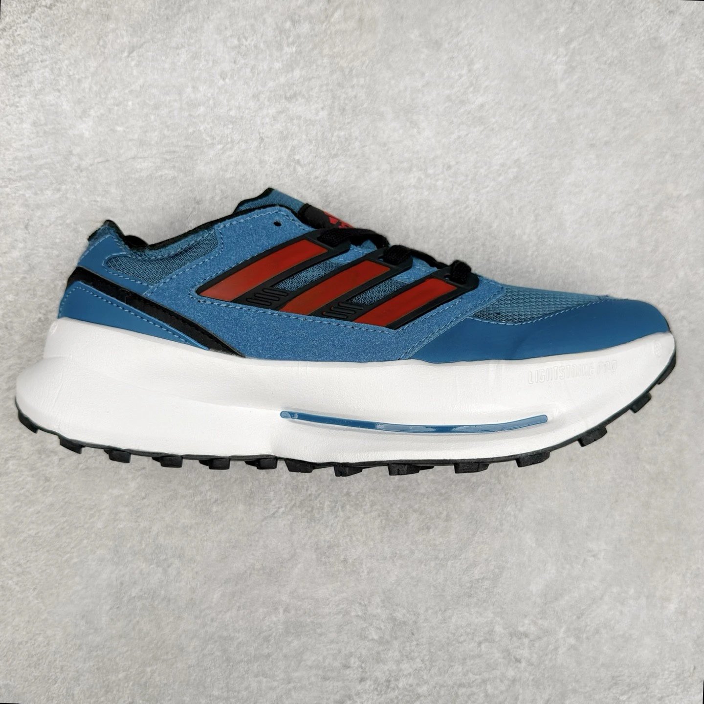 Unbranded Sneakers Low-top thick-soled with three-stripe side panels — Blue red white
