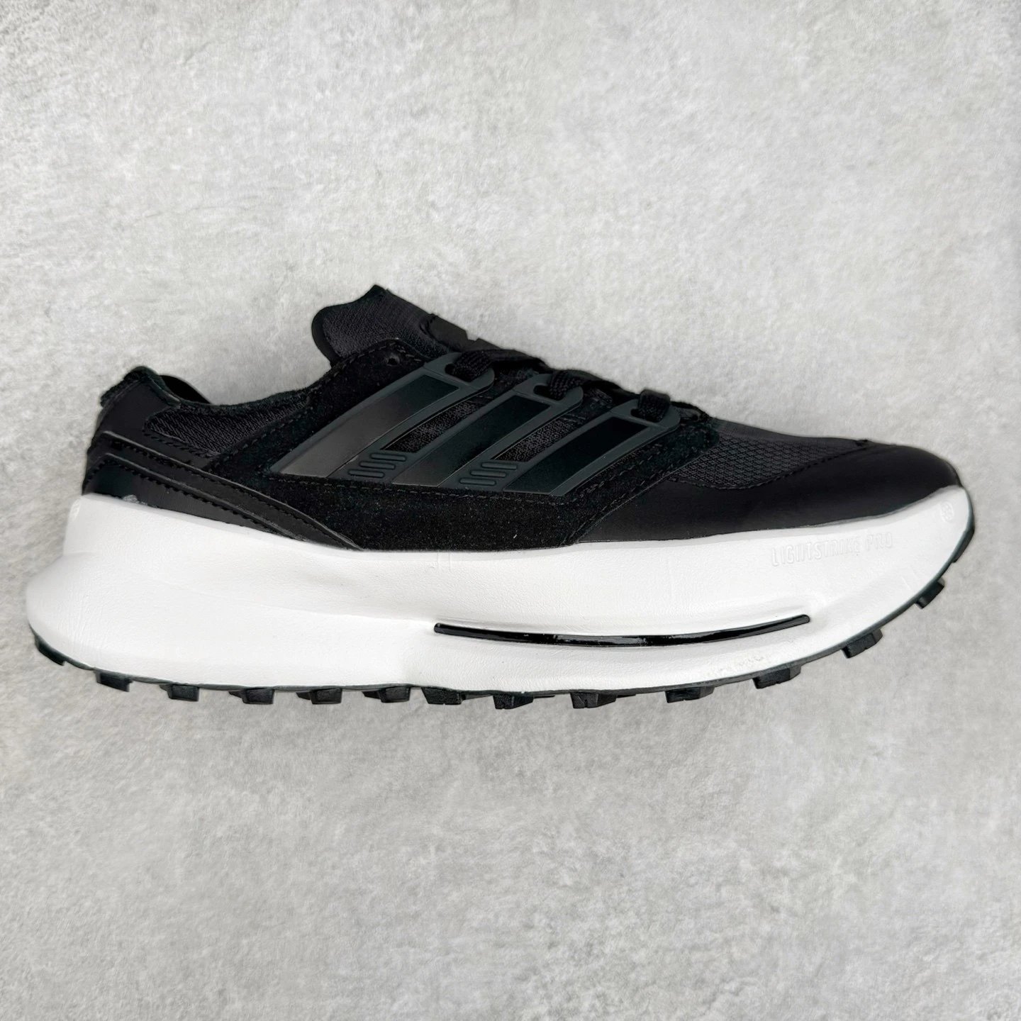 Unbranded Sneakers Low-top thick-soled with three-stripe side panels — Black