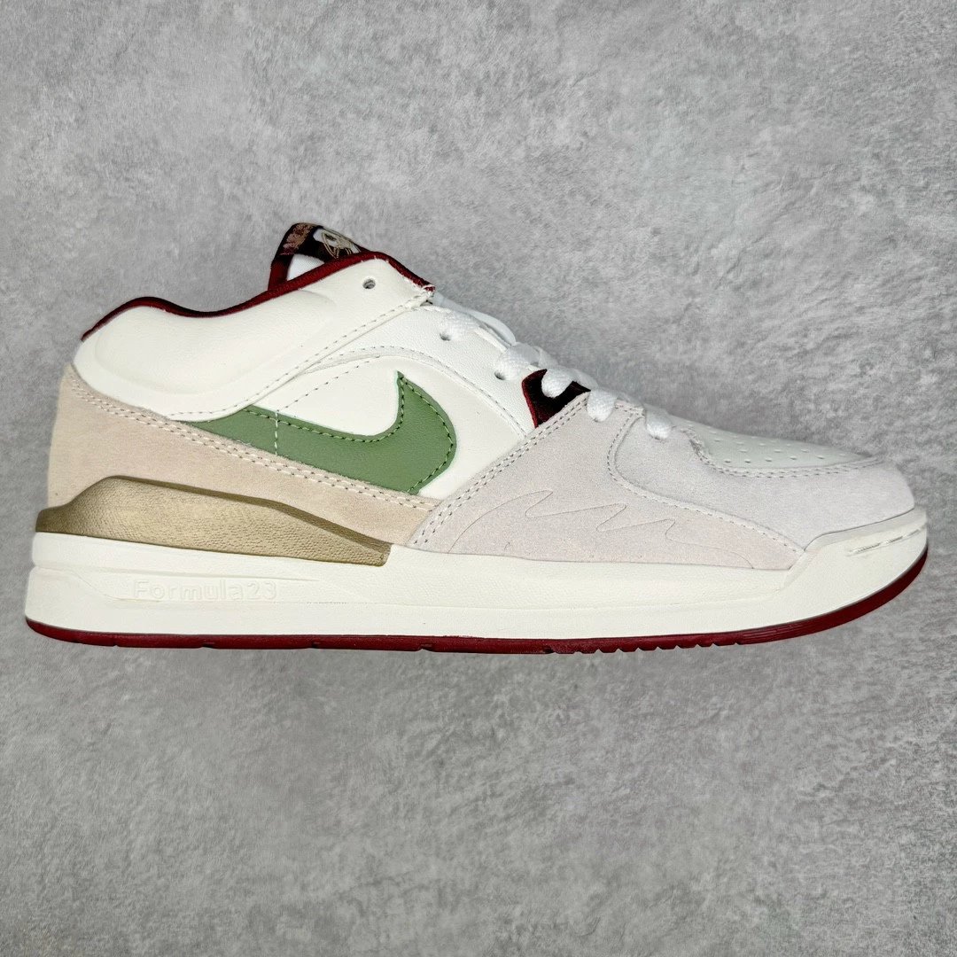 Nike Sneakers Jordan Stadium 90 — white green wine red