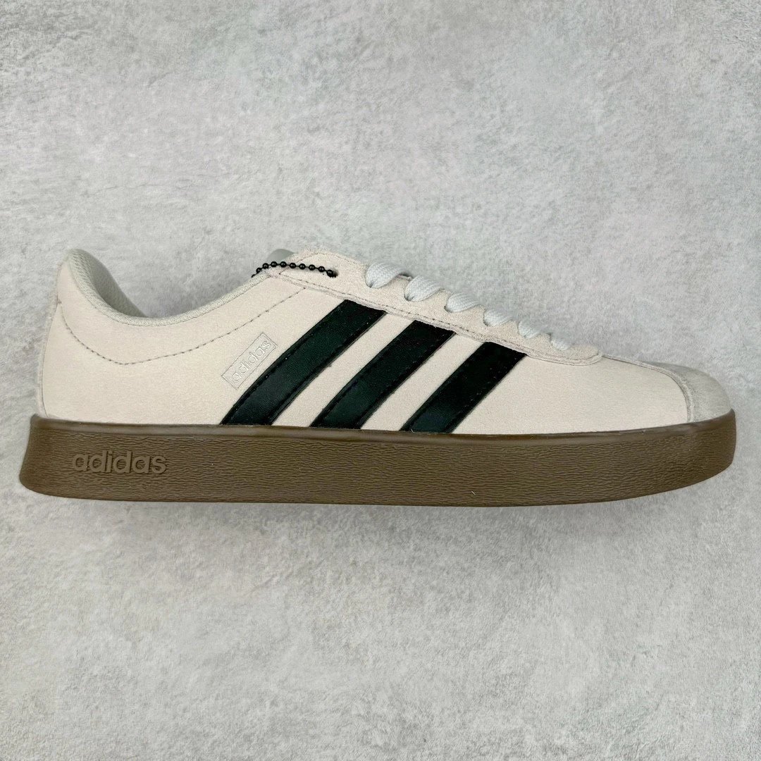adidas Sneakers VL Court Lifestyle 2.0 Low-Top Three-Stripe — Gray-black