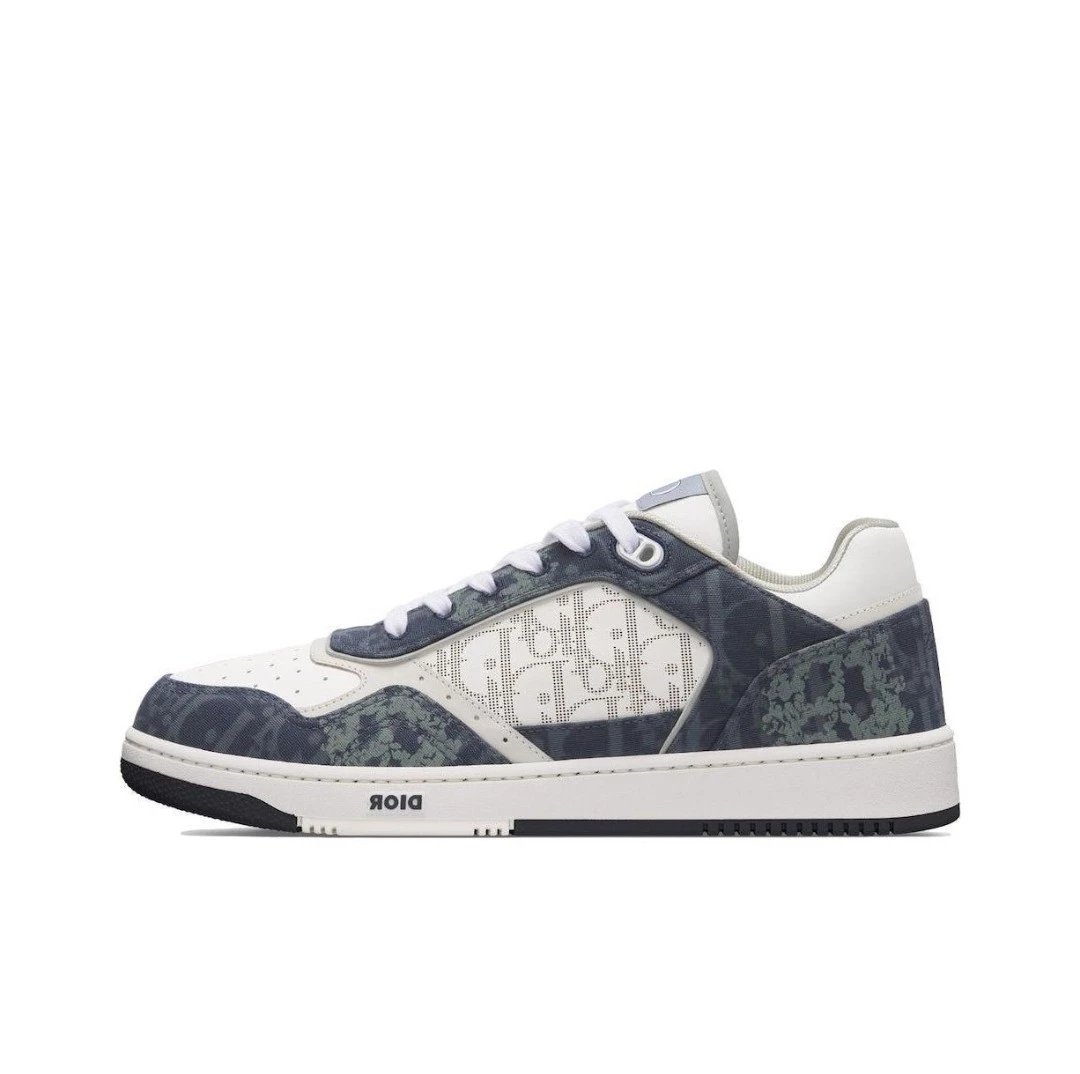 Dior Sneakers B27 low-top with Oblique panels — Blue Denim Print Low 3 SN272ZWZ_H 580