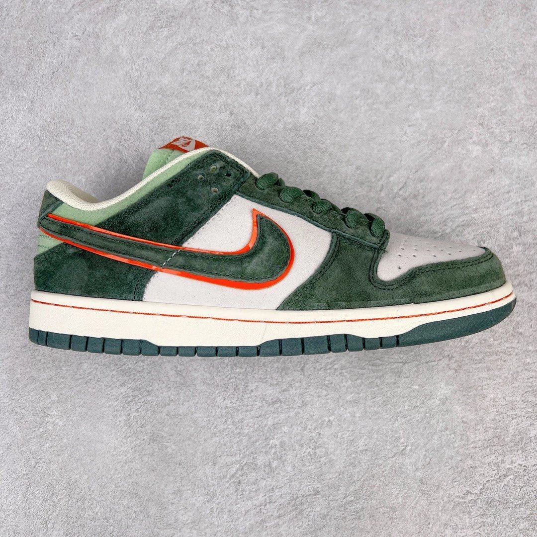 Nike Sneakers Dunk Low — Green Orange Hook