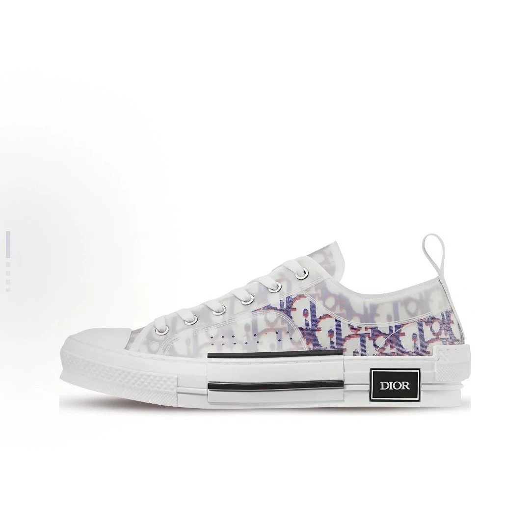Dior Sneakers B23 Low-Top Logo Print — Blue and red 3 SN249YTG_H 563