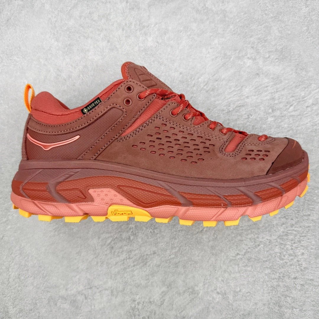 HOKA Sneakers Low-Top Trail with Lugged Vibram Soles — Pink