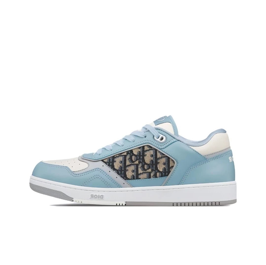 Dior Sneakers B27 low-top with Oblique panels — blue full leather low 3 SN272ZIR_H 526