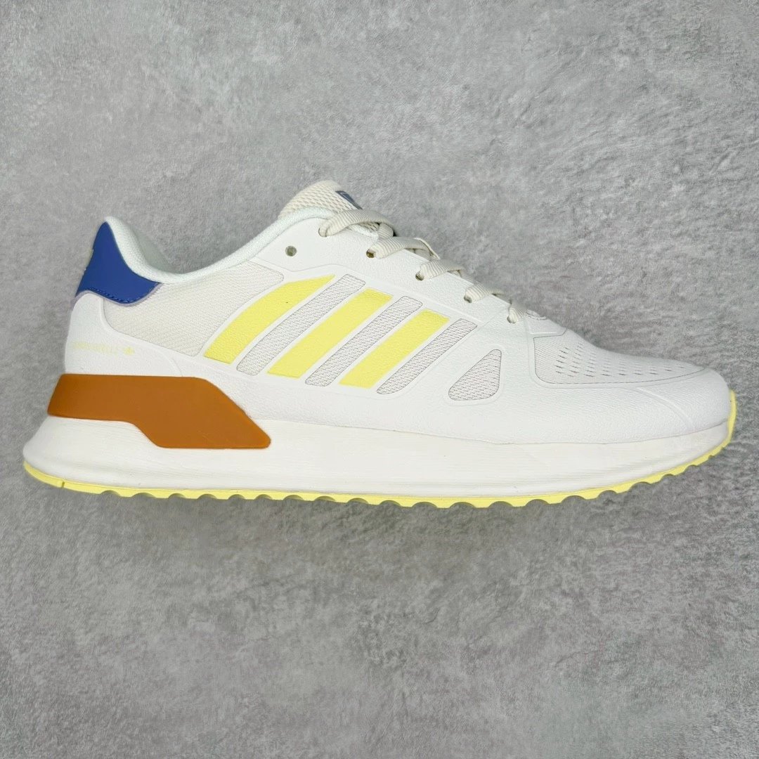 Adidas Sneakers Ozelia — White, yellow, and blue tail