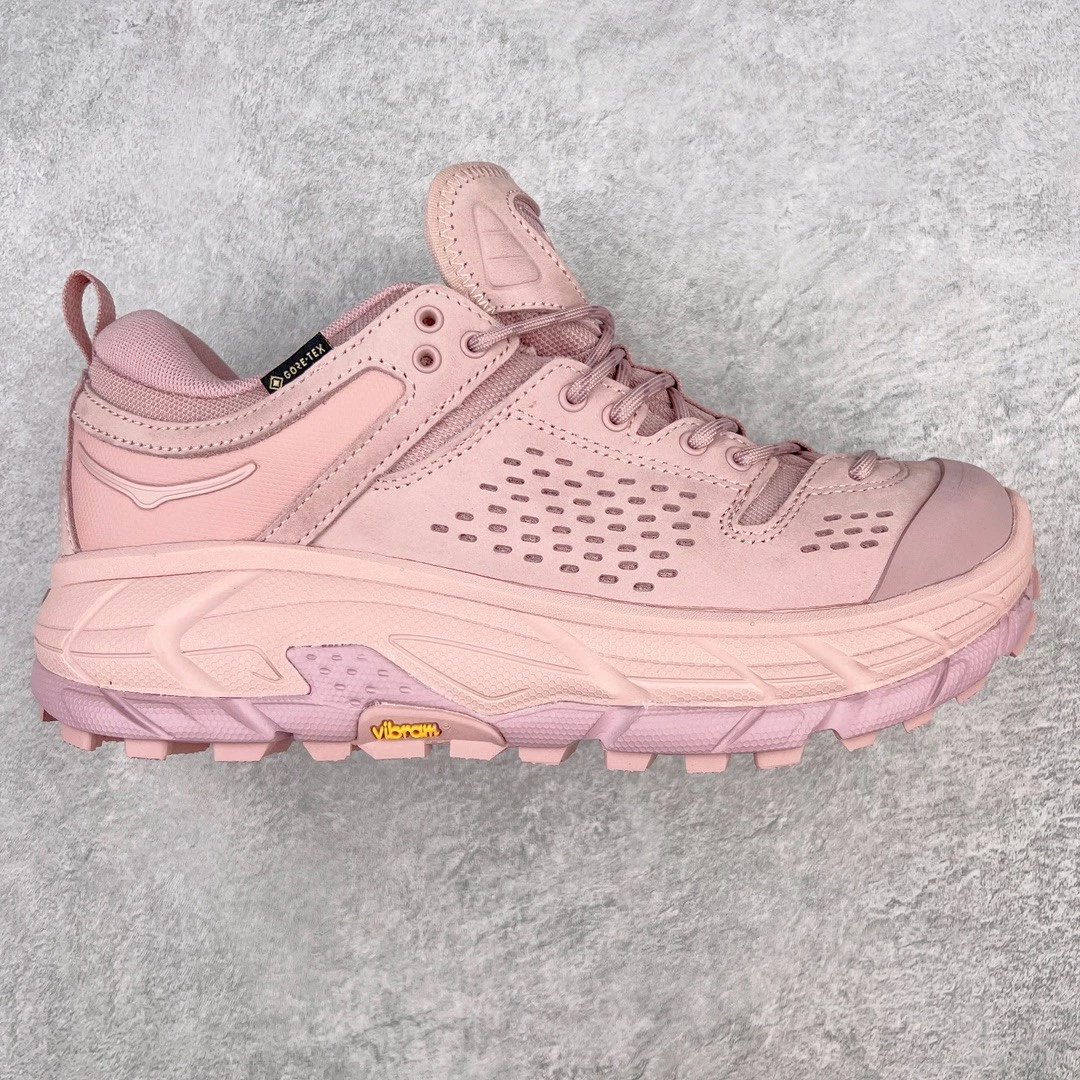 HOKA Sneakers Low-Top Trail with Lugged Vibram Soles — Pink