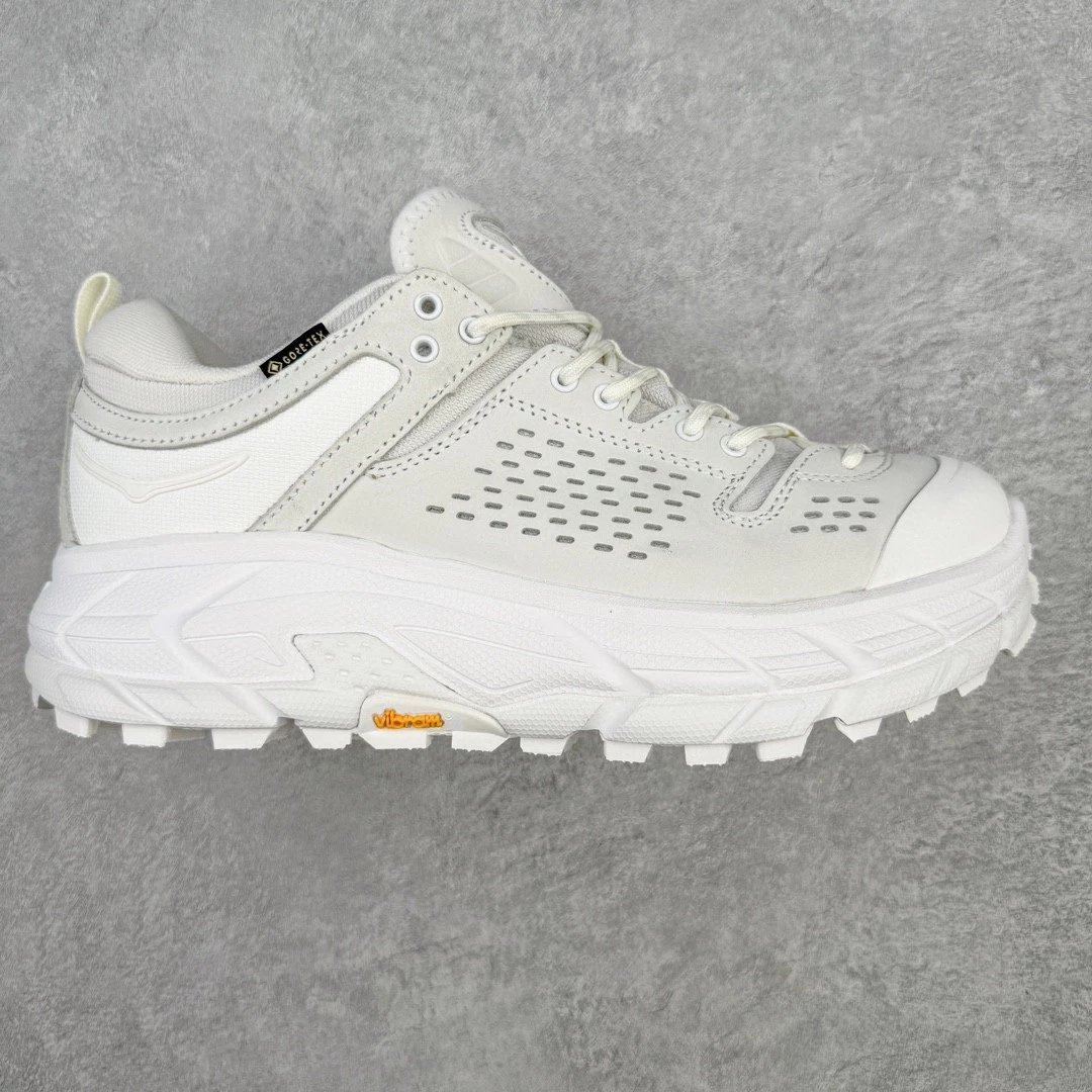 HOKA Sneakers Low-Top Trail with Lugged Vibram Soles — white
