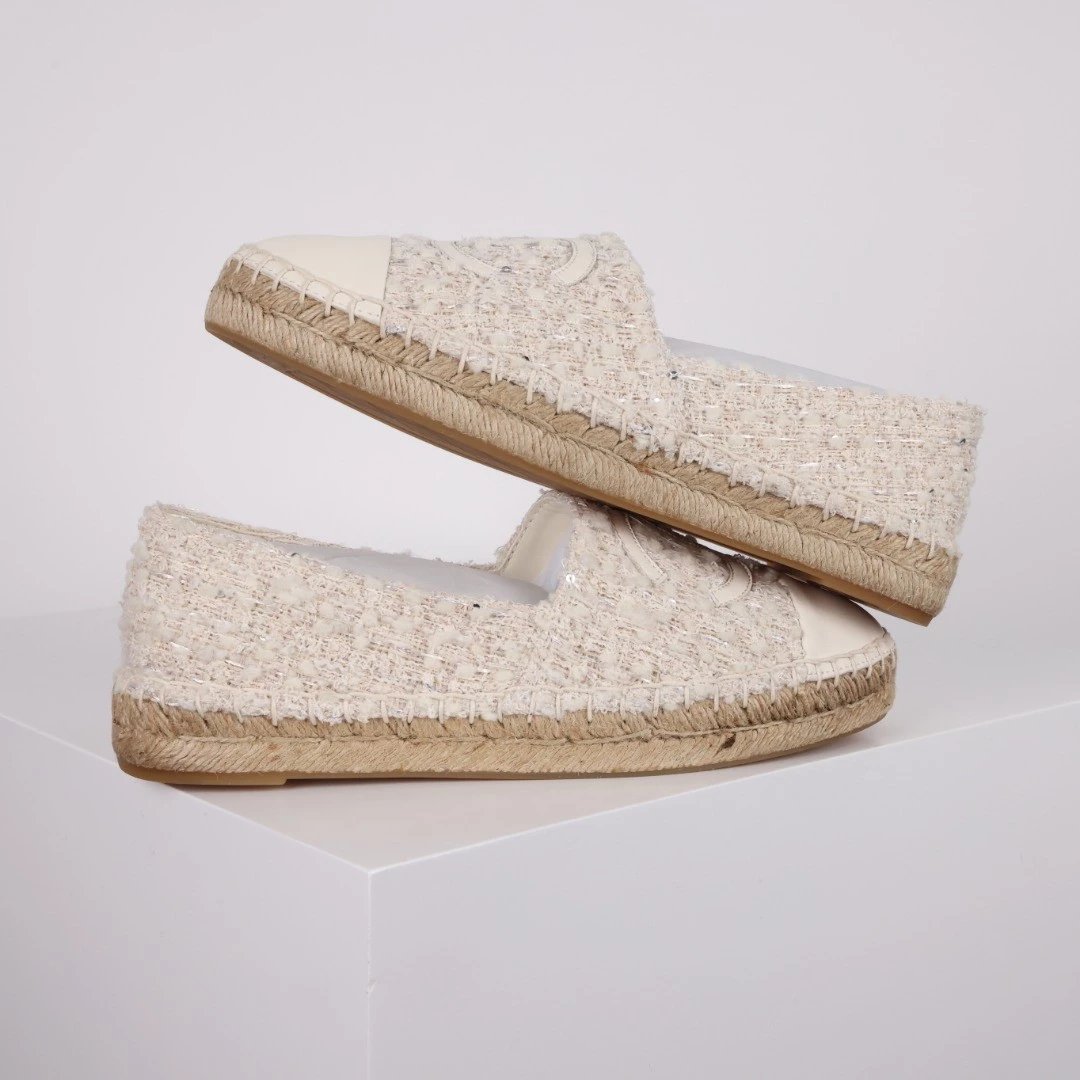 Chanel Casual Shoes Espadrille Slip-On — Beige