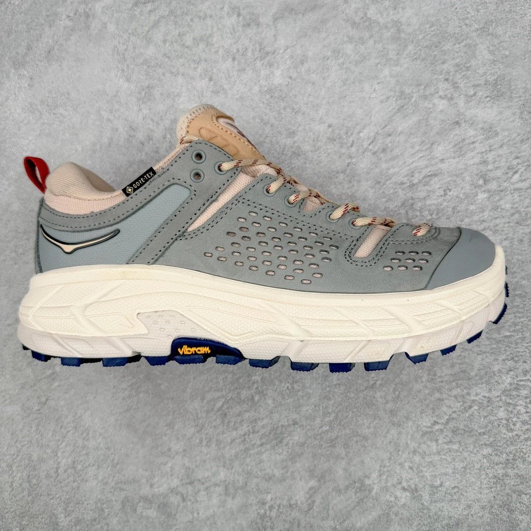 HOKA Sneakers Low-Top Trail with Lugged Vibram Soles — gray