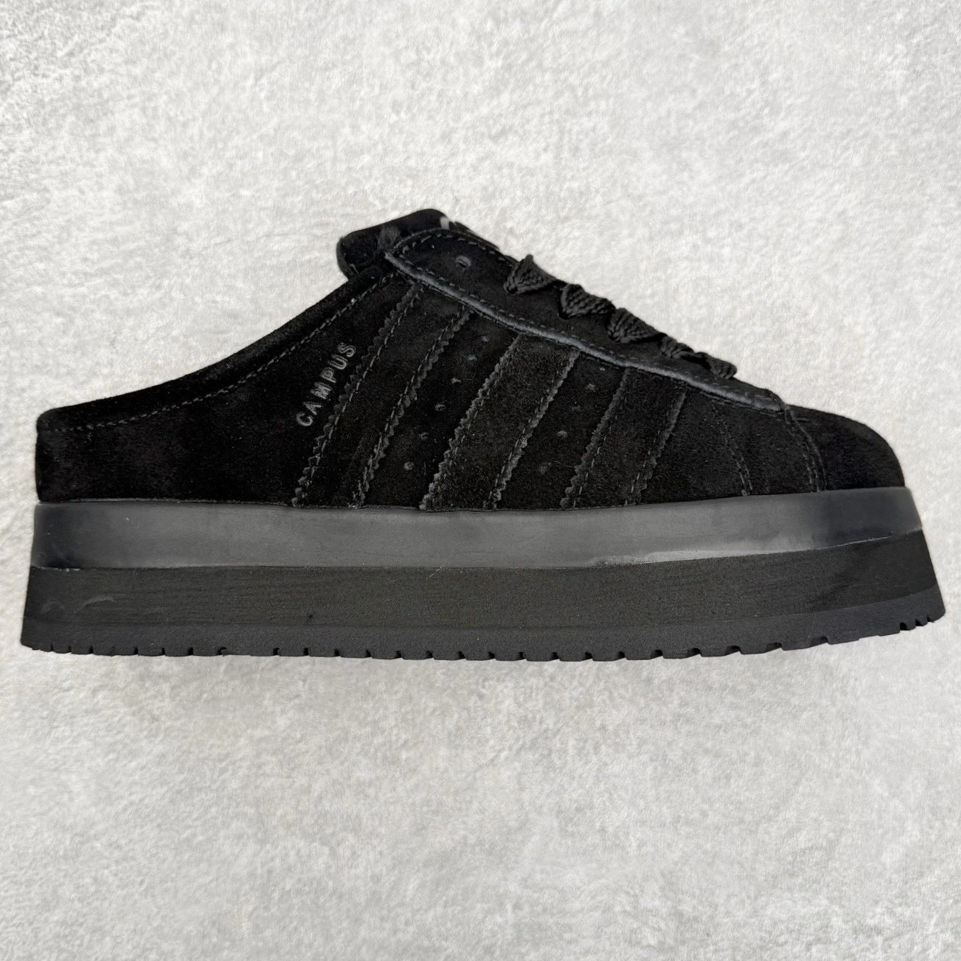 Unbranded Slippers Campus Platform Mule — Black