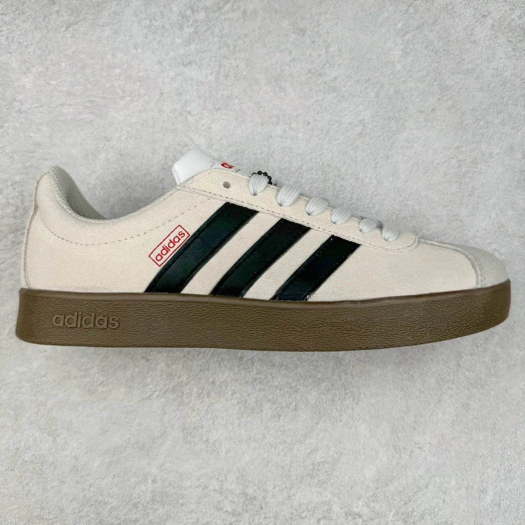 adidas Sneakers VL Court Lifestyle 2.0 Low-Top Three-Stripe — gray black red label