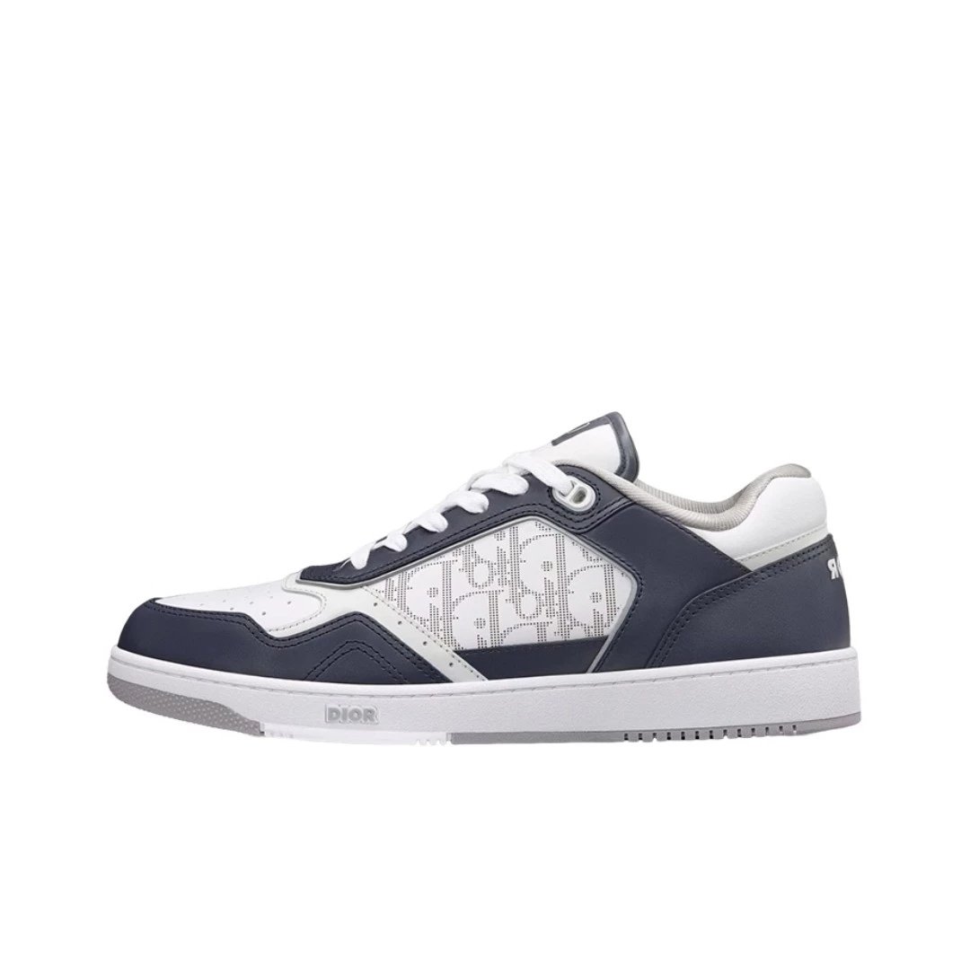 Dior Sneakers B27 low-top with Oblique panels — navy blue low leather 3 SN272ZIJ_H 820