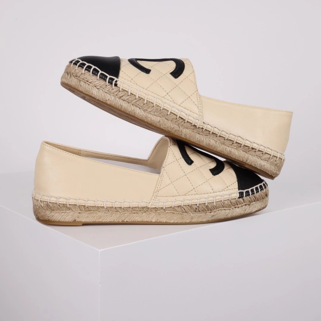 Chanel Casual Shoes Espadrille Slip-On — Classic Brown Plaid