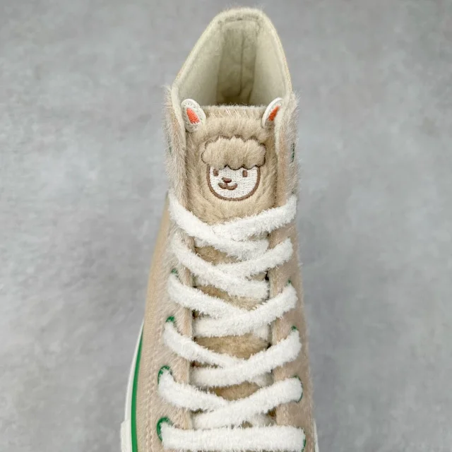 Unbranded Sneakers High-Top Canvas with Fuzzy Trim product detail image 5