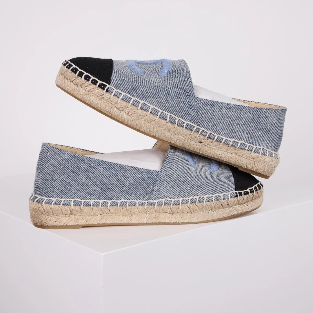 Chanel Casual Shoes Espadrille Slip-On — Denim blue