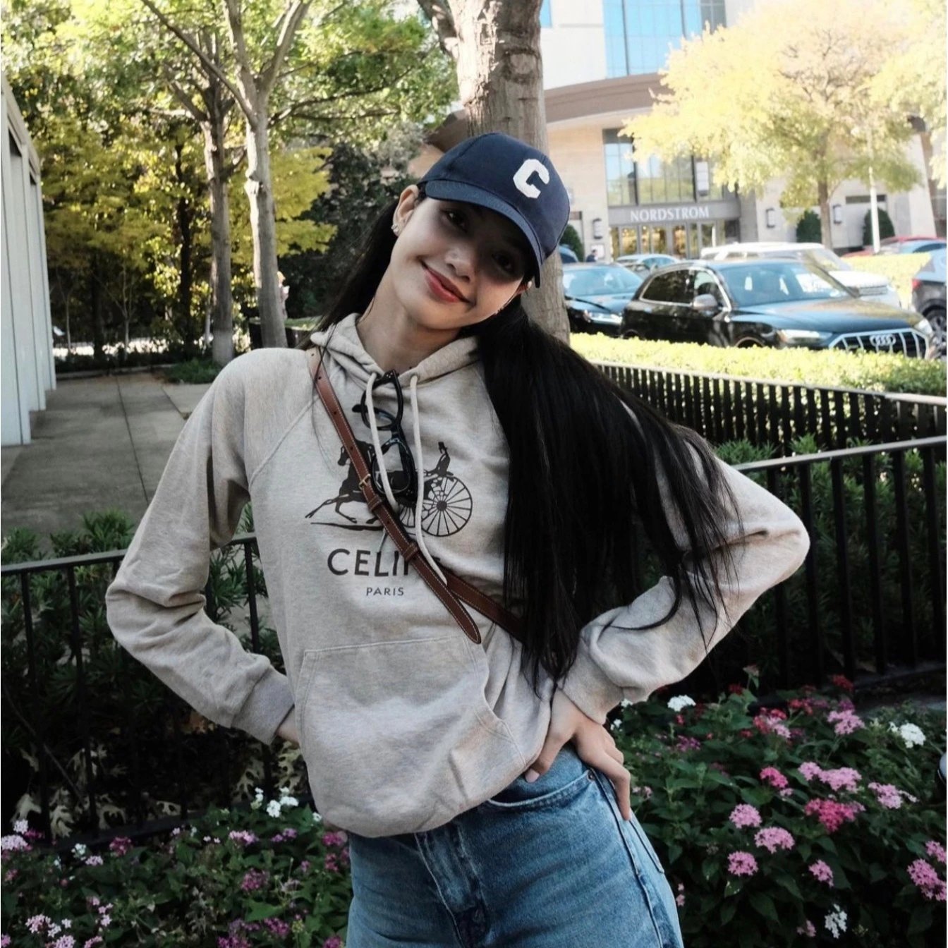 Design MC Logo Embroidered Baseball Cap Black - 18
