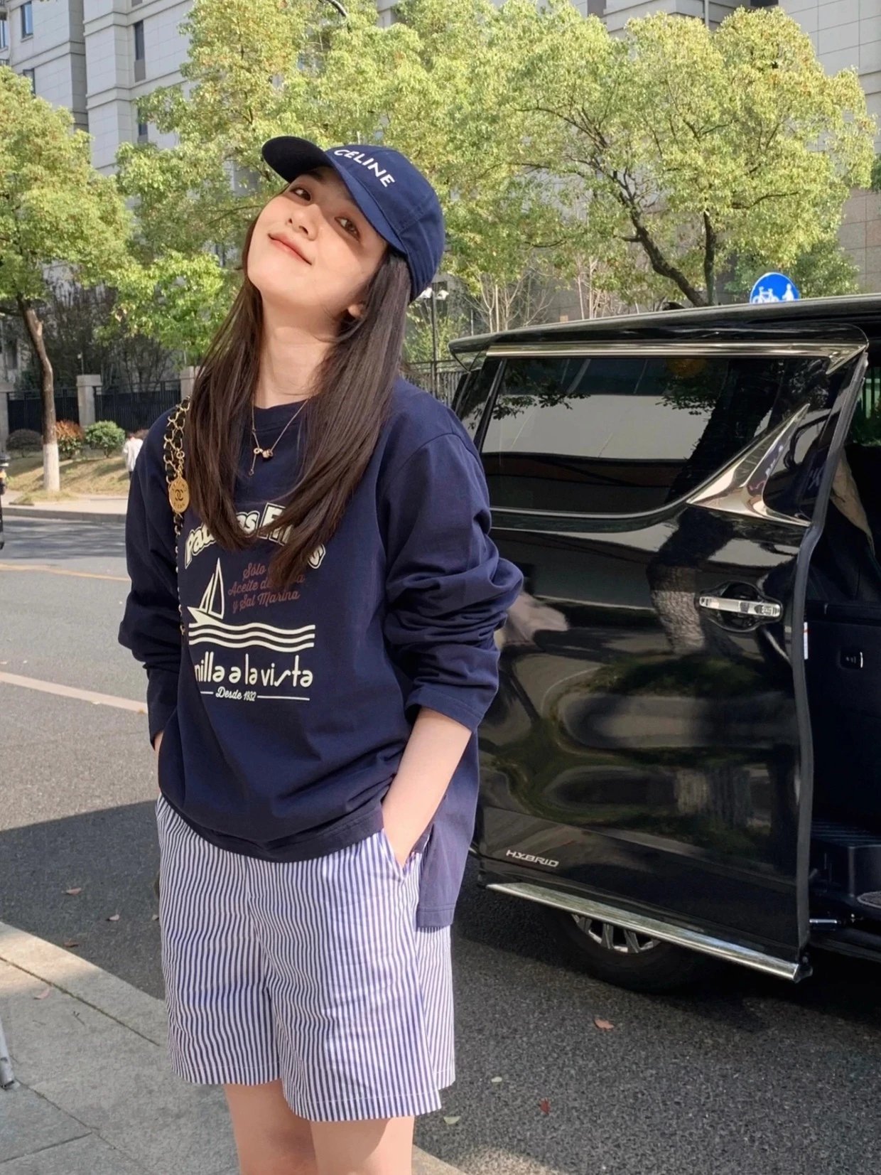 Design MC Logo Embroidered Baseball Cap Black - 12