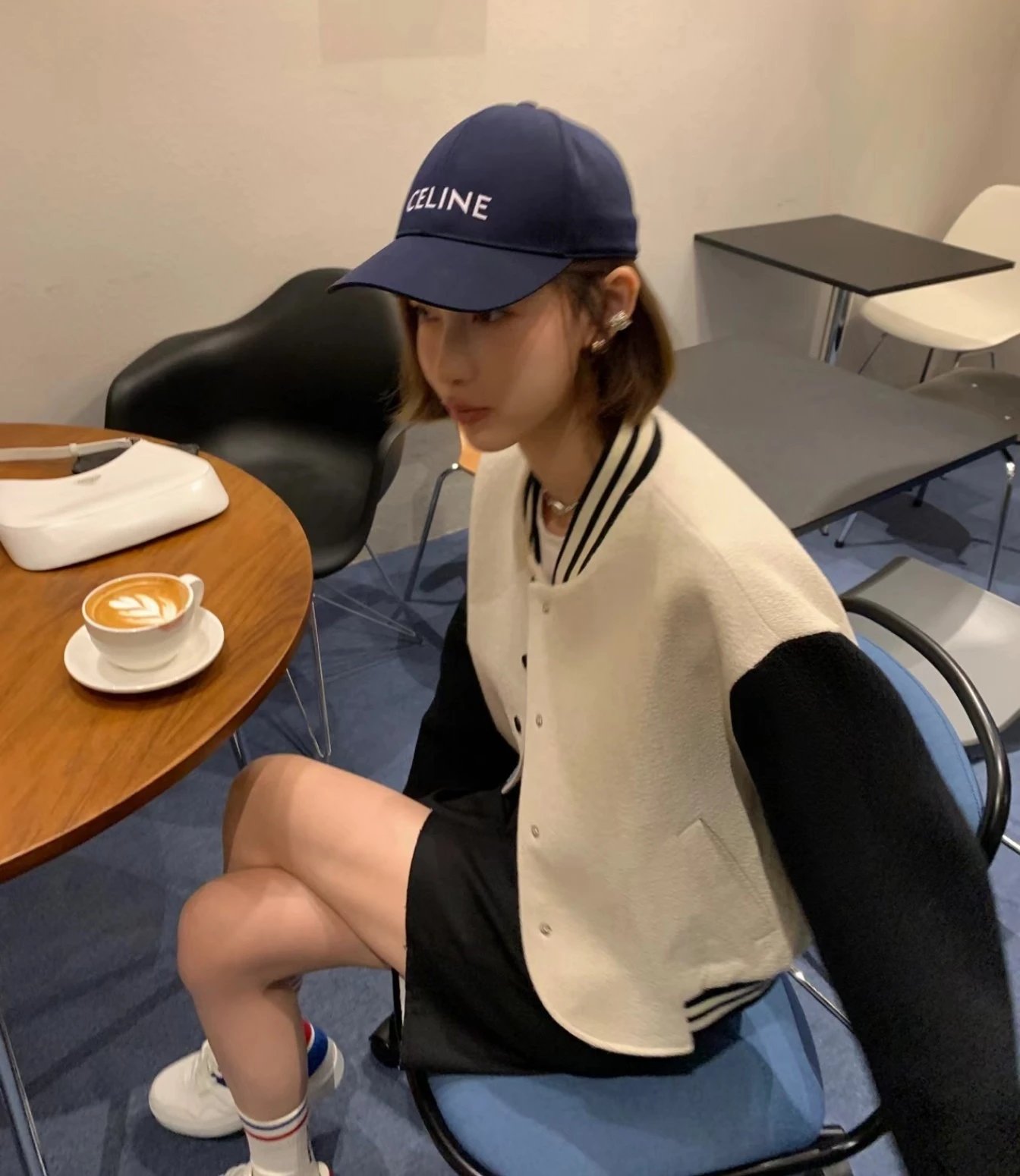 Design MC Logo Embroidered Baseball Cap Black - 31