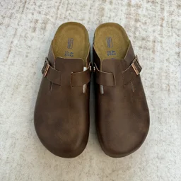 thumbnail for [Original customized order drop-down details read] Cost price experience price increase after a week of experience Brown Crazy Horse leather washed black cowhide Boken comfortable and versatile Washed leather integration is simple and easy