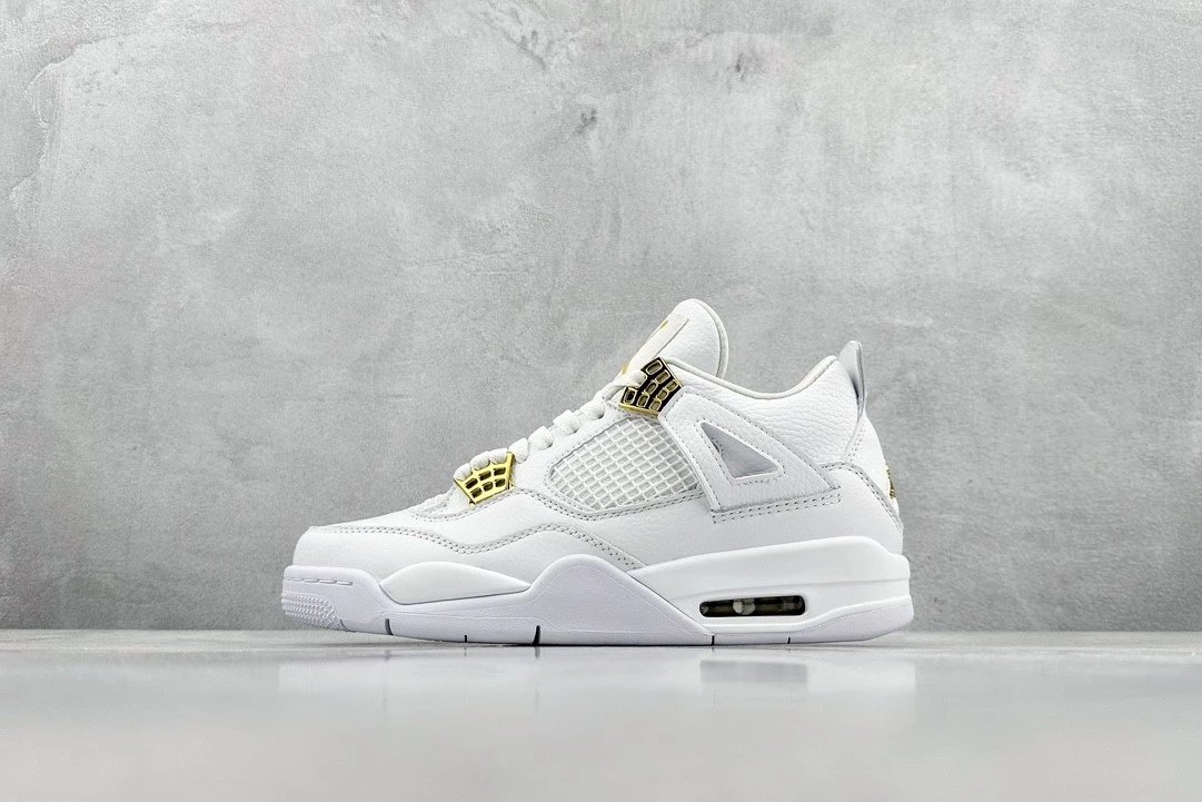 醇原顶级"White Gold" AJ4 乔4白金 CT8527-114 Jordan Air Jordan 4 retro pure money 金扣 高帮 复古篮球鞋 男款 308497-100