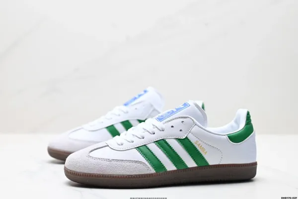 Adidas Originals Samba Classic Black White Brown Sneakers - 12