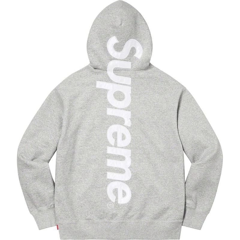 Premium Version Supreme 22FW Sa Back Large Logo Embroidered Hoodie with Fleece Lining Unisex