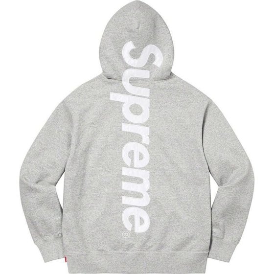 Premium Version Supreme 22FW Sa Back Large Logo Embroidered Hoodie with Fleece Lining Unisex