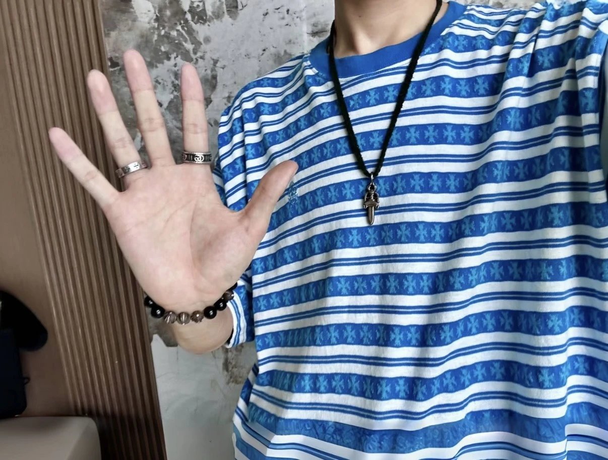 CH克罗心色织满版高端色织满印短袖 021