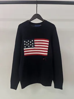 thumbnail for 毛衣REVOE时尚小众纯棉2025新款简约罗纹针织套头衫