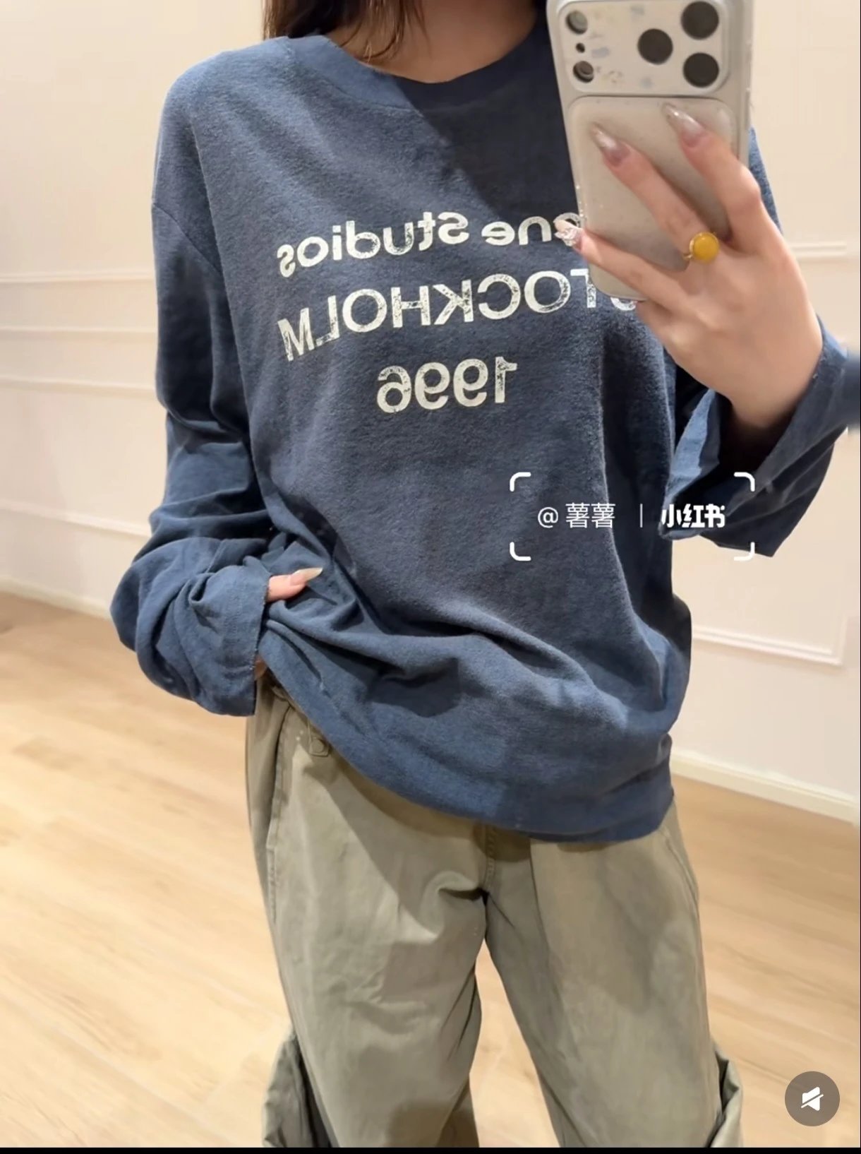 HFsMade Acne 1996 Series Linen Long Sleeve Top - Dark Blue - Second Batch In Stock