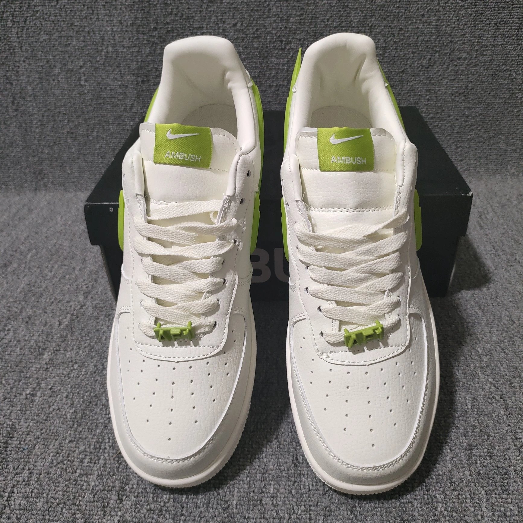 Nike Air Force 1 Low White Lime Green Sneakers - 62
