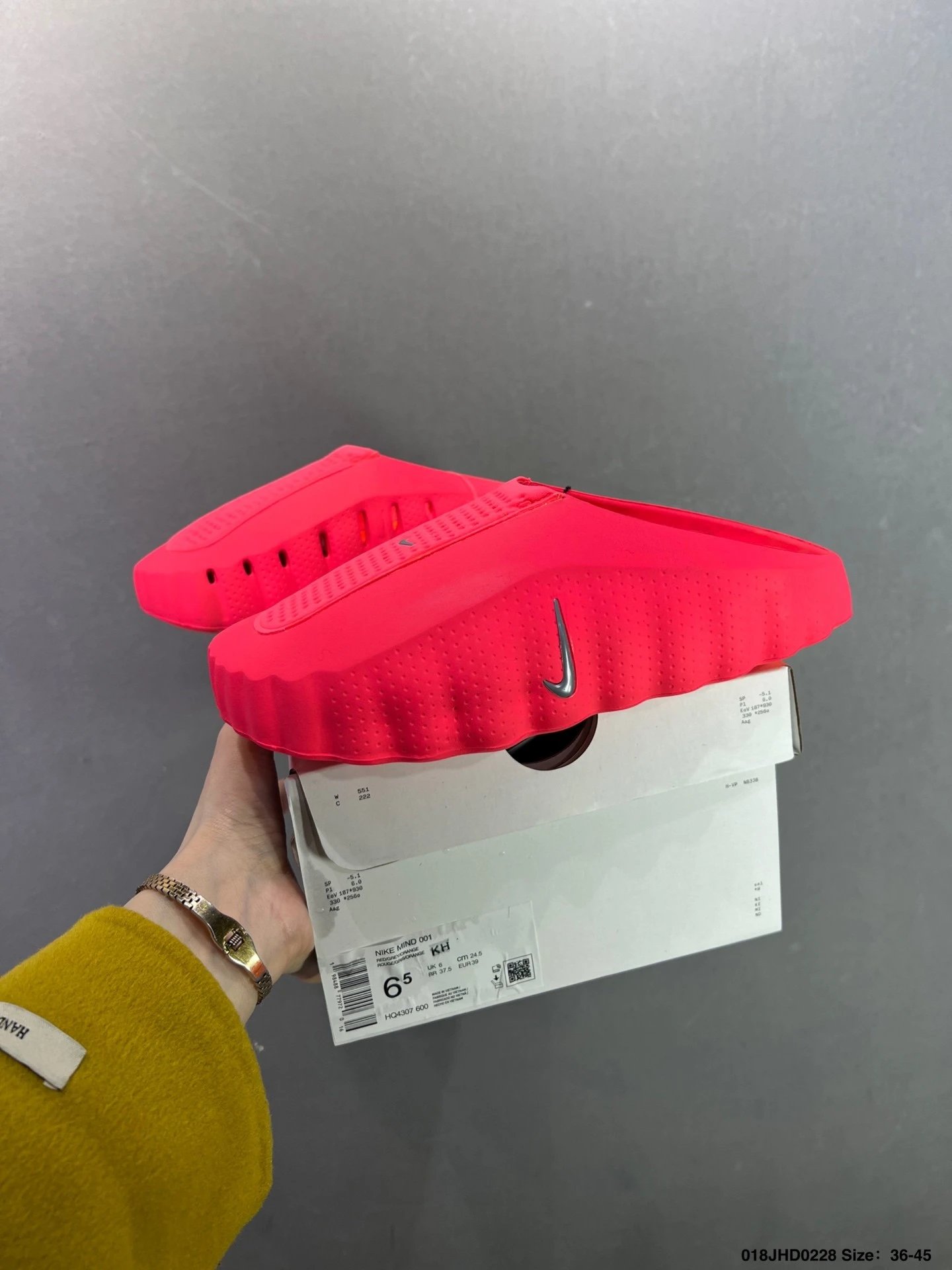 Nike Benassi Slide Black with Orange Sole Slippers - 16
