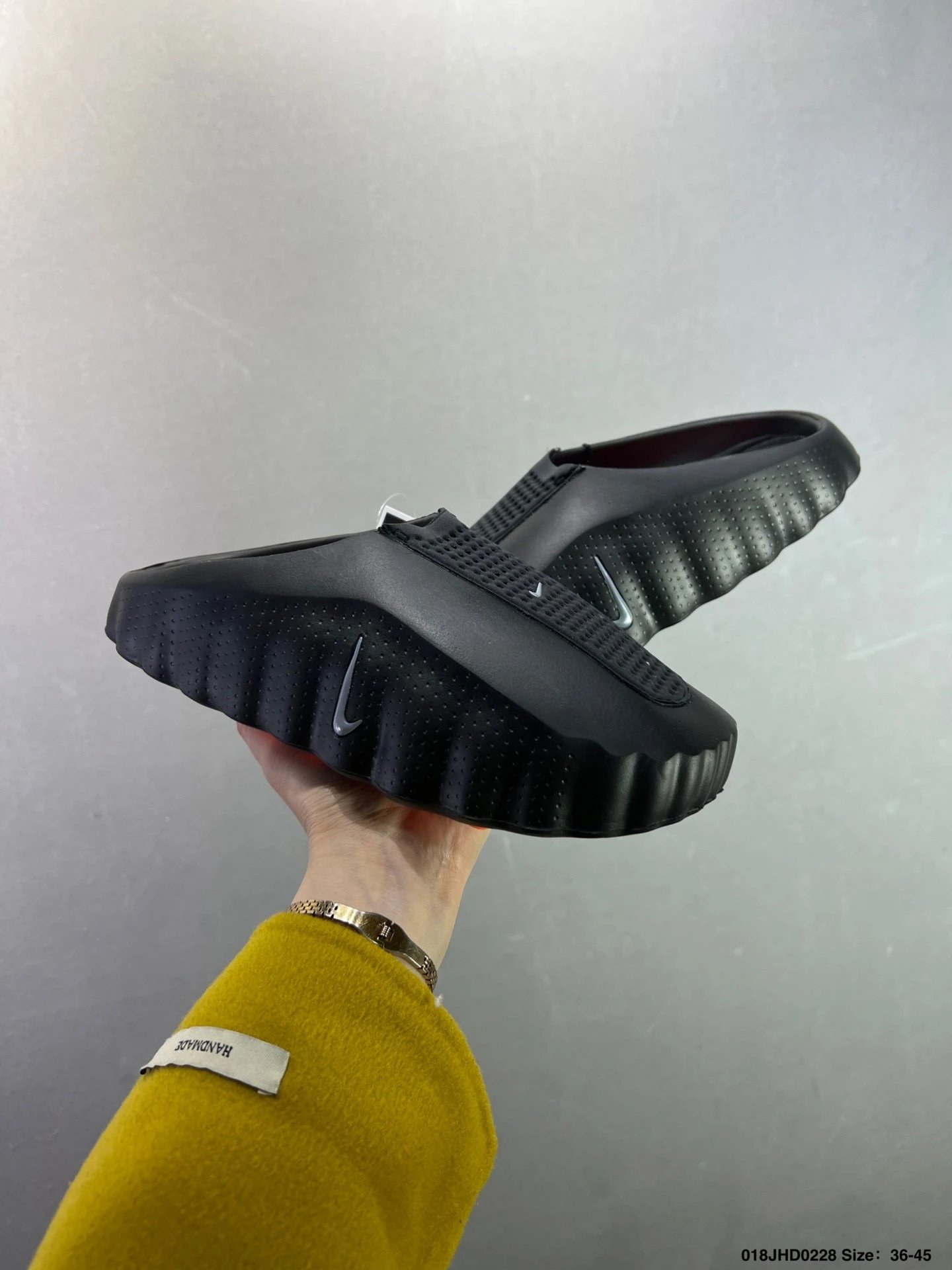 Nike Benassi Slide Black with Orange Sole Slippers - 17