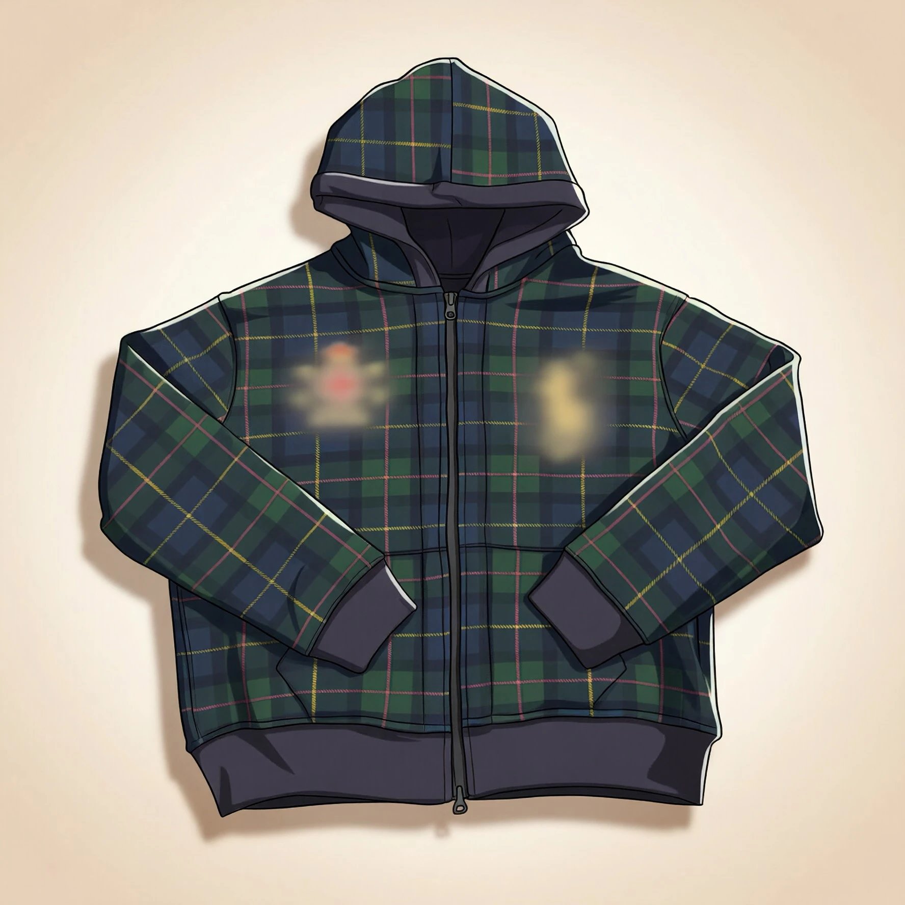Bullrep pony plaid hoodie