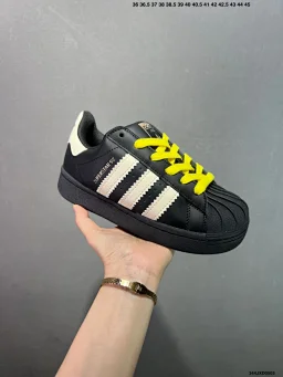 thumbnail for A originals SUPERSTAR 92 时尚百搭 防滑耐磨 低帮板鞋 男女同款 黑白色 JI4268，JI4267