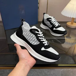 thumbnail for Trendy breathable mesh patchwork luxury sneakers