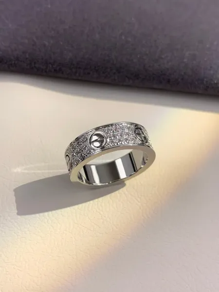 Cartier Love Ring Rose Gold with Diamond Jewelry - 2