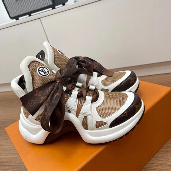 Guangzhou Top Tier 1:1 Pure Original Mule Brown White Low Top Arch Bridge Running Shoes Archlight 1.0 ZP OEM Factory Empty Glue Process Full Grain Leather Original Sole Dad Shoes Fashion Versatile Casual Shoes Comfortable Sports Trendy Shoes Round Toe Lace-up Luxury Runway Style Unisex