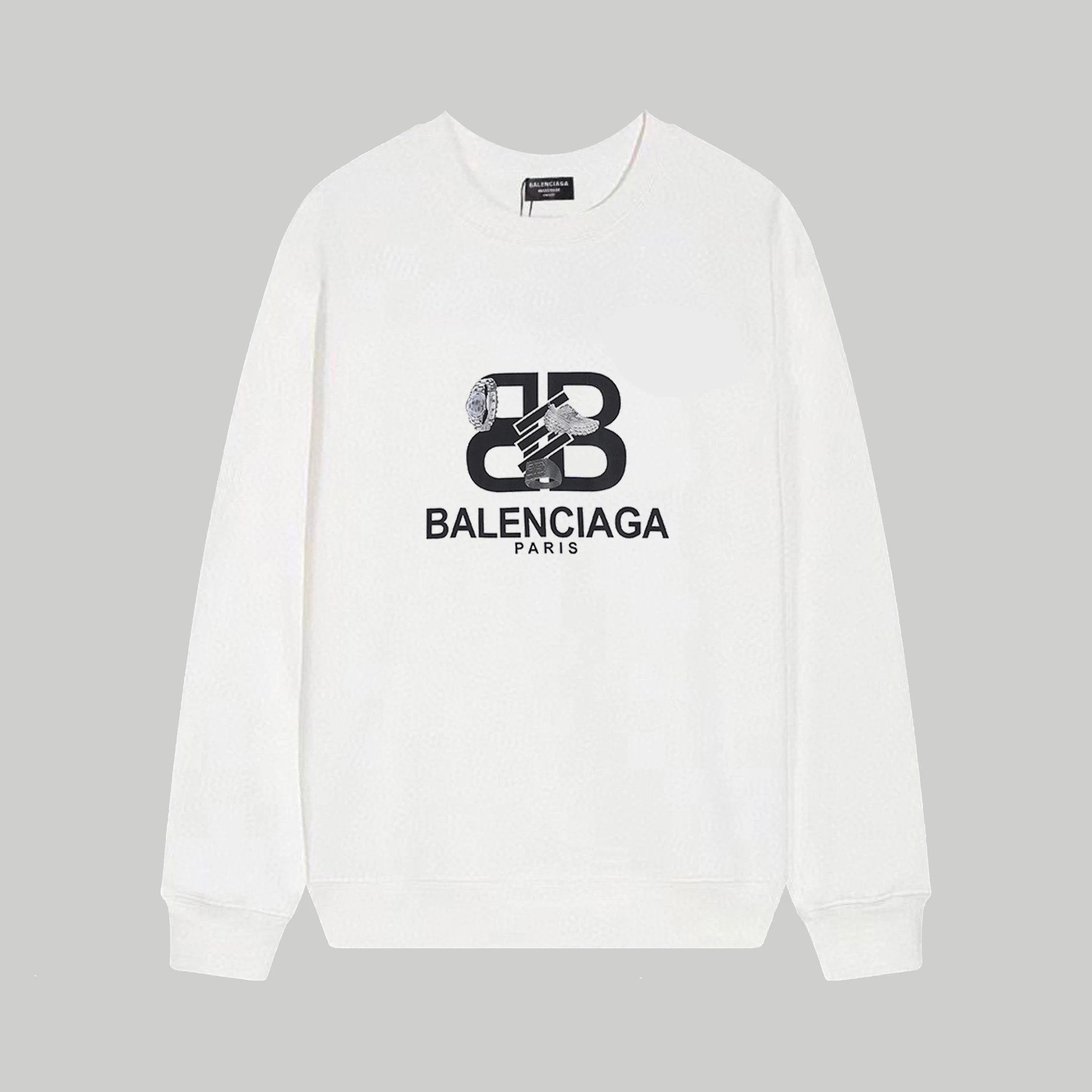 Balenciaga BB Drip Logo Black Hoodie - 11