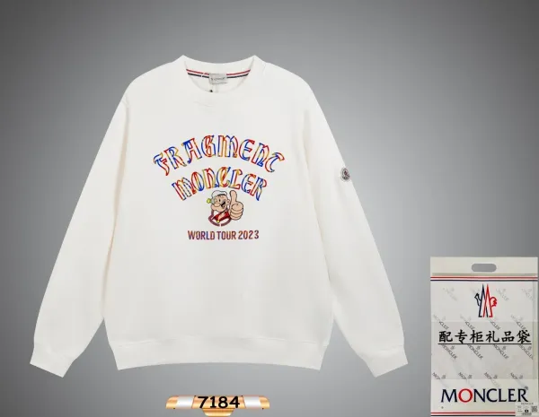 Moncler Logo Embroidered Navy Sweatshirt - 11