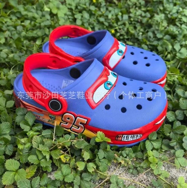 Disney Pixar Cars Lightning McQueen Clog Sandals Blue Red Kids - 3