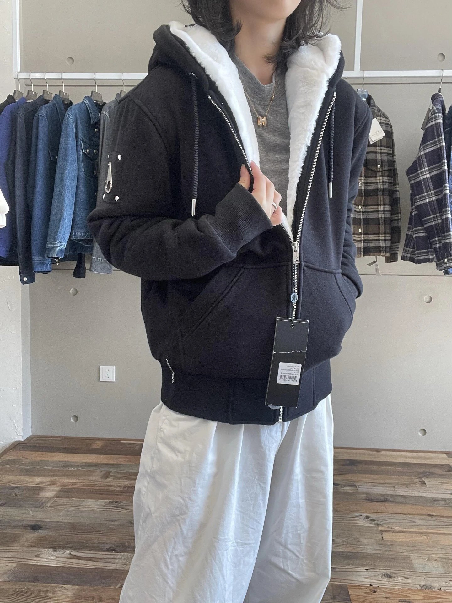 mo羊羔绒连帽衫