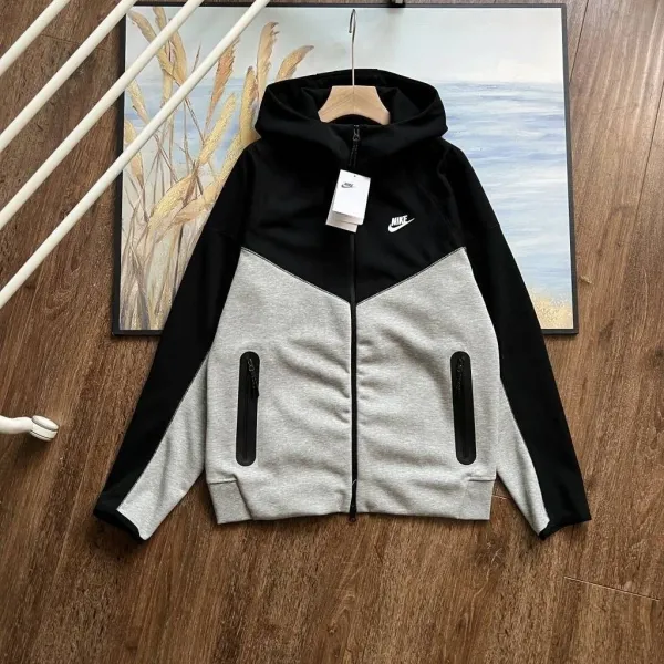 Nike Tech Fleece Full-Zip Hoodie Olive Green Outerwear - 5