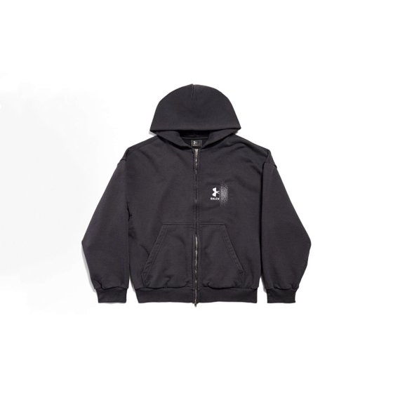 【In Stock】Paris x Andre Embroidered Logo Zip-Up Hooded Sweatshirt