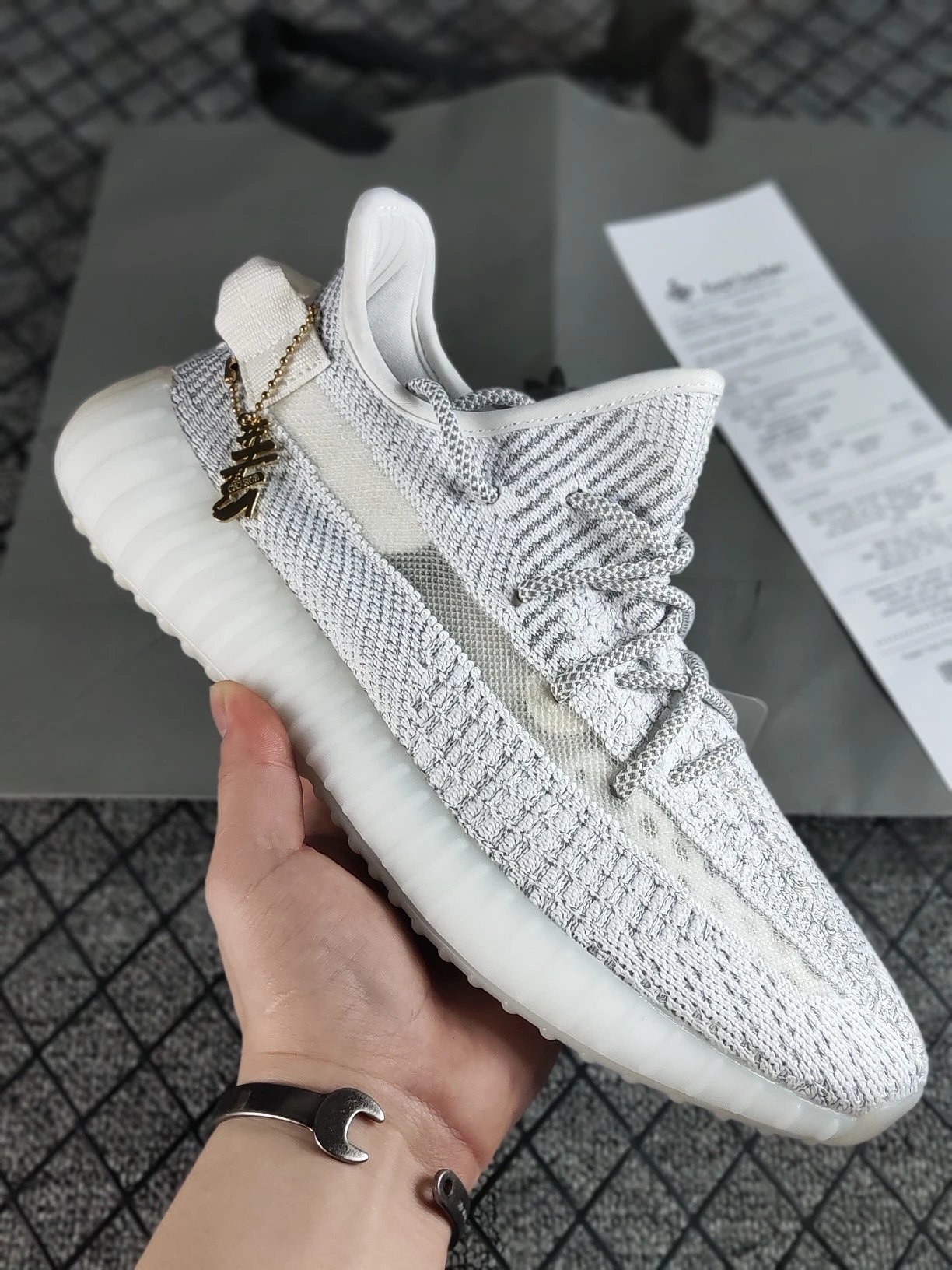 Adidas Yeezy Boost 350 V2 Zebra Glow-in-the-Dark Sneakers - 12