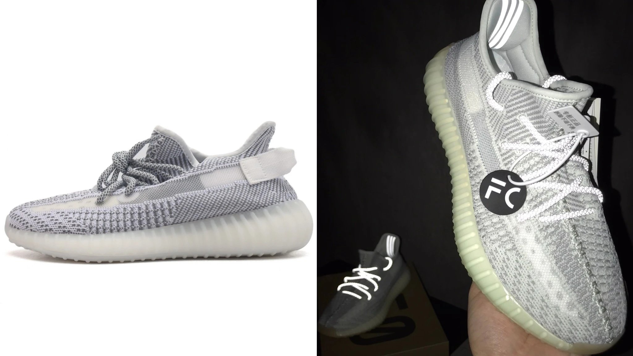 Adidas Yeezy Boost 350 V2 Zebra Glow-in-the-Dark Sneakers - 13