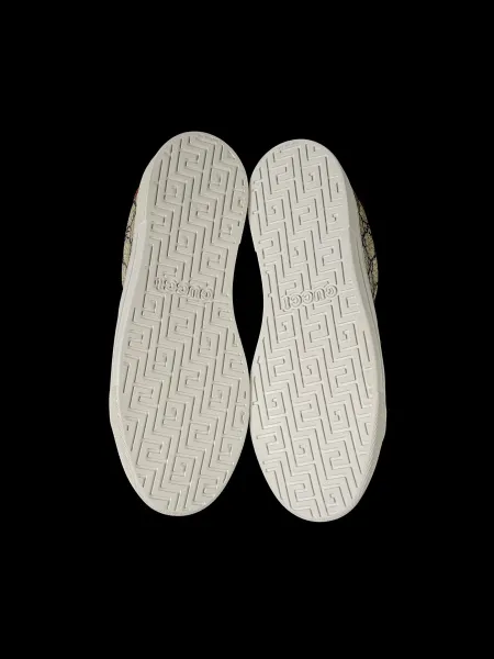 Gucci New Ace GG Monogram Gray Red Stripe Sneakers - 14