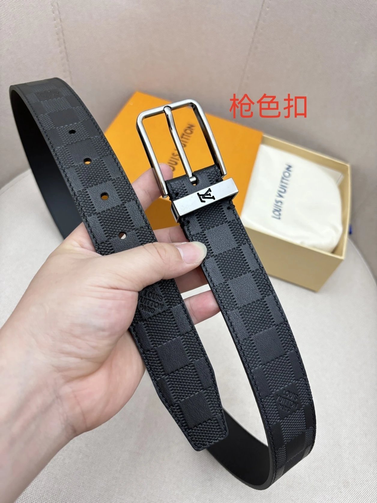 8 # checkered/gun colored buckle